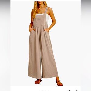 3/$30 Cute tan boho style  khaki jumpsuit ‘ NWTO !!! In package still !!
